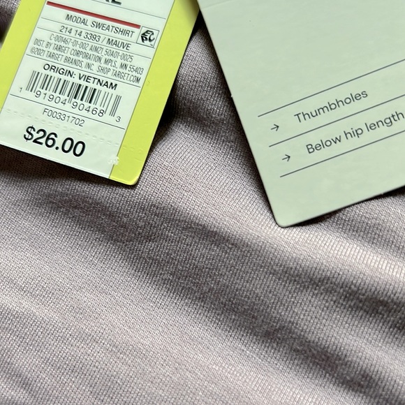 All in Motion™ Women's Super Soft Modal Sweatshirt - Mauve - Picture 6 of 6